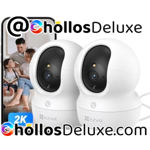 2x Cámaras Vigilancia WiFi Interior 360º Alexa/Google