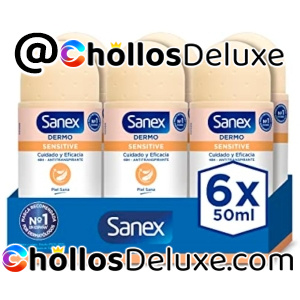 6x Sanex Dermo Sensitive Desodorantes Roll-On 50ml