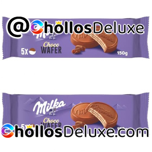 2x Milka Choco Wafer Galleta Barquillo con Relleno de Cacao y Cubierto de Chocolate con Leche de los Alpes 180g