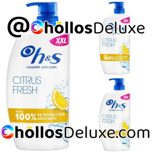 3x H&S Citrus Fresh Champú Anticaspa 1L