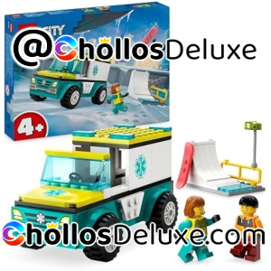 Lego City Ambulancia de Emergencias y Chico con Snowboard