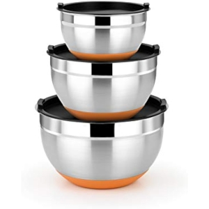 Set 3 Boles Acero Inoxidable con Tapa BRA