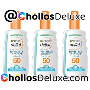3x Garnier Delial Spray Solar Invisible Protect Protector solar SPF 50-200ML