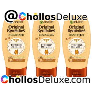 3x Garnier Acondicionador Reconstituyente Tesoros de Miel 250ml