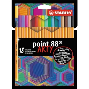 Estuche Arty 18 Rotuladores Stabilo Point 88