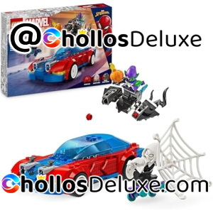 Lego Marvel Coche de Carreras de Spider-Man y Duende Verde Venomizado