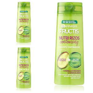 3x Garnier Fructis Nutri Rizos Champú 360ml
