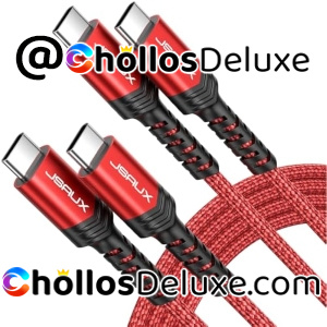2x Cables USB C a USB C 100W 2 Metros