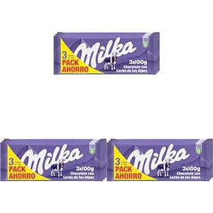 9x Tabletas de Chocolate con Leche Milka 100g