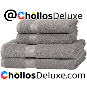 Set 4 Toallas (2 Baño +2 Mano) Amazon Basics