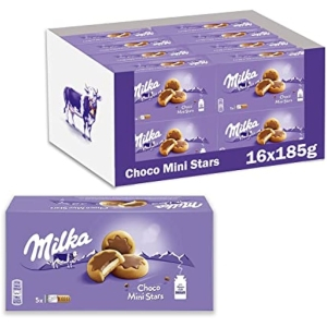 16x Milka Choco Mini Stars Galletas 185g