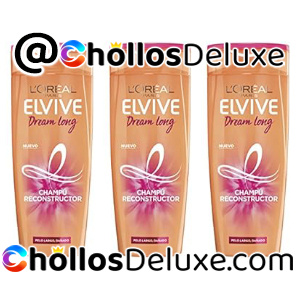 3x L'Oréal Paris Elvive Dream Long Champú reconstructor 380ml
