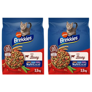 2x Brekkies Pienso Gatos Buey 3,5kg