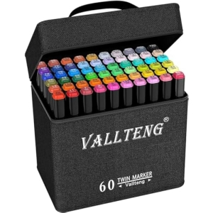 Estuche 60 Rotuladores Doble Punta