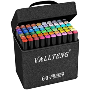 Estuche 60 Rotuladores Doble Punta