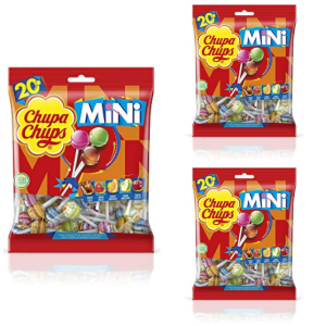 3x Chupa Chups Mini 20 Caramelos