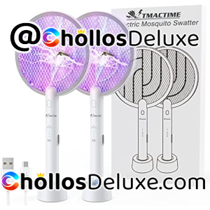 2x Raquetas Atrapa Moscas Electrica 2 en 1