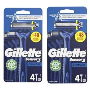 2x Gillette Sensor3 4 maquinillas de afeitar desechables