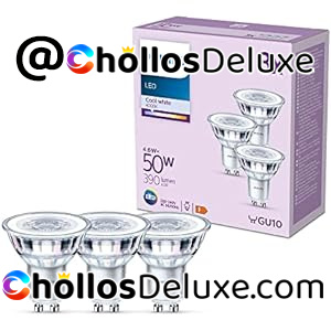 3 Bombillas Philips GU10 4.6W Luz Blanca Fría