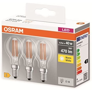 3x Osram Bombillas LED E14