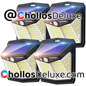 4x Luz Solar Exterior 128 LEDs con Sensor de Movimiento IP65