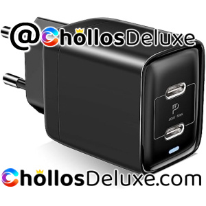 Cargador USB C 40W 2 Puertos +Cable 2 Metros