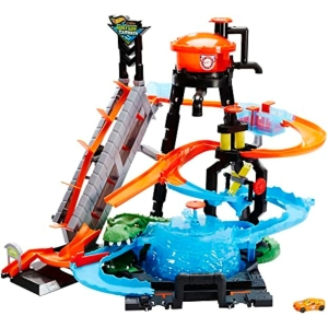 Hot Wheels Cocodrilo Destructor Pista de Coches