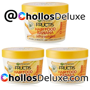 3x Garnier Fructis Hair Food Banana Mascarilla 3 en 1 400 ml