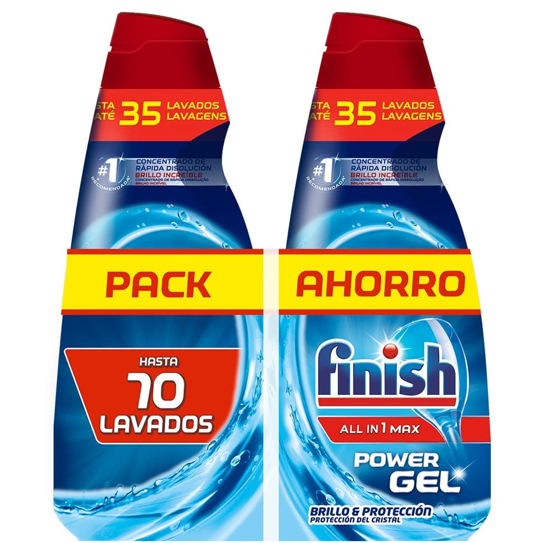 Finish Max Power Gel Lavavajillas 70 Lavados
