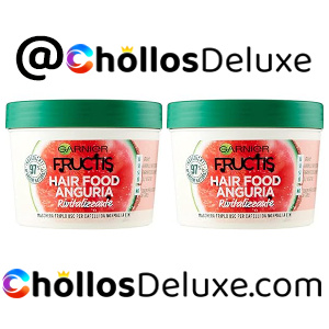 2x Garnier Fructis Hair Food Anguria Rivitalizzante Mascarilla capilar 3 en 1 para cabello fino