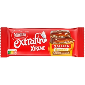 3x Nestlé Extrafino Xtreme Tableta Chocolate, Galleta y Caramelo