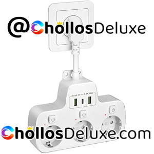 Regleta 3 Tomas Corriente +2 USB A +USB Tipo C
