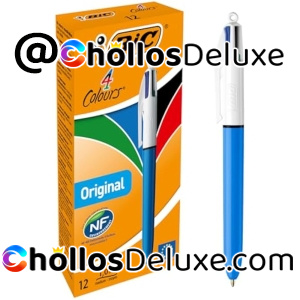 Caja 12 Bolígrafos 4 Colores BIC