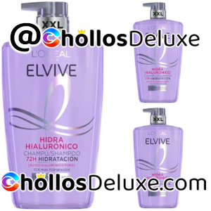 3x L'Oréal Paris Hidra Hialurónico Champú 1L