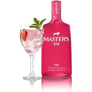 Master's Gin Pink Ginebra Premium Rosa Fresa y Frambuesa 700ml