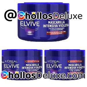 3x L'Oreal Paris Elvive Color Vive Mascarilla Intensiva Violeta Matizadora Para Pelo con Bases Oscuras, Mechas o Decolorado, 250 ml