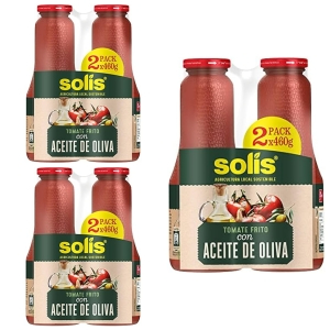 6 Botes Solis Tomate Frito con Aceite de Oliva 460g