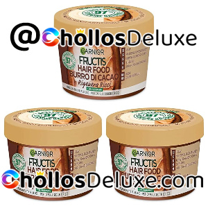 3x Garnier Fructis Hair Food Maschera Burro di Cacao Mascarilla capilar 390 ml