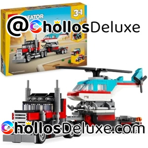 Lego Creator 3 en 1 Camión Plataforma con Helicóptero