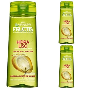 3x Garnier Fructis Hidra Liso Champú 360 ml