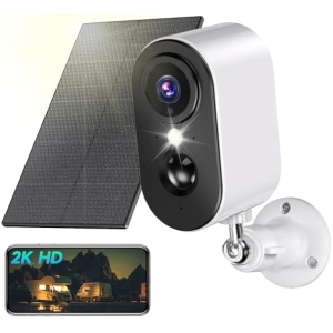 Cámara de Vigilancia WiFi 2K para Exterior con Panel Solar