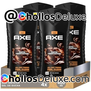 4x Axe Dark Temptation Gel Ducha+Champú Hombre 400ml