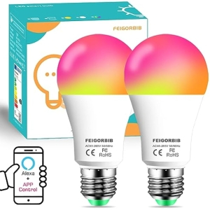 2x Bombillas RGB E27 12W Alexa