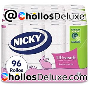 96 Rollos Nicky Ultrasoft Papel Higiénico 2 Capas Aroma Talco