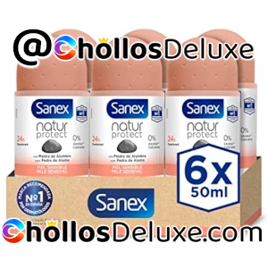 6x Sanex Natur Protect Desodorante Roll-On 50ml