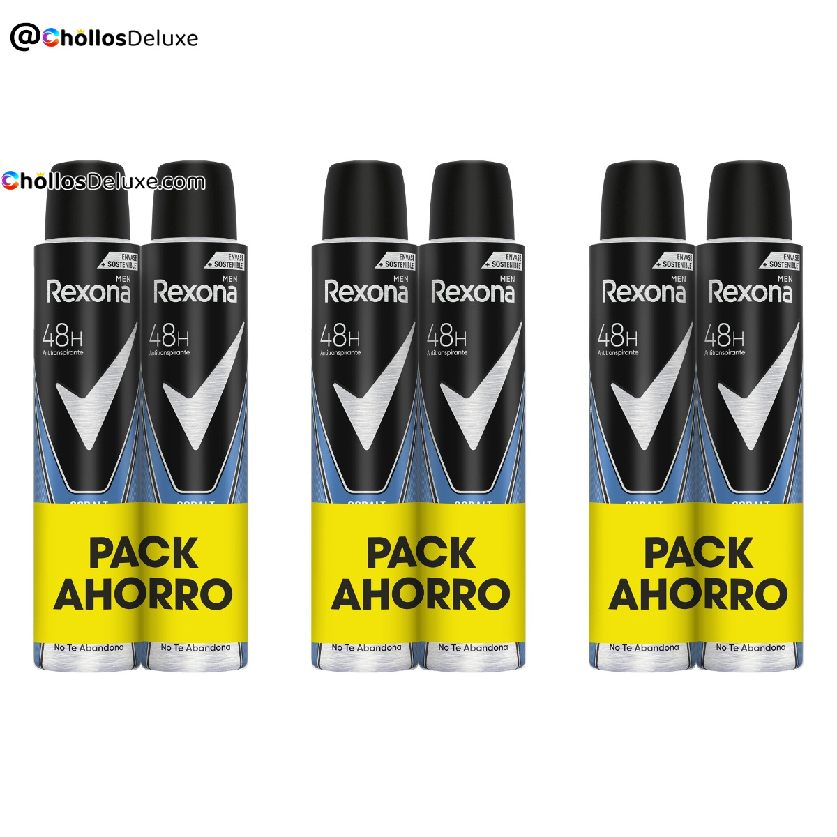 6x Rexona Cobalt Dry Desodorante Aerosol 200ml