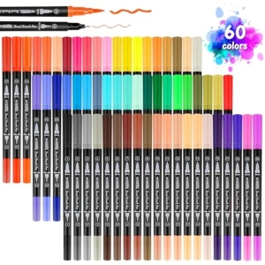 60 Rotuladores Lettering Profesionales Doble Punta