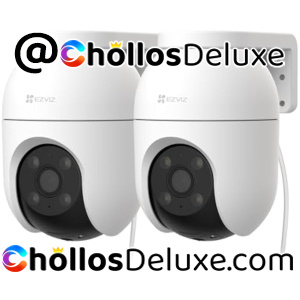 Pack de 2 Camaras Vigilancia WiFi Exterior 360° Alexa/Google
