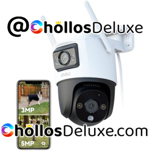 Cámara Vigilancia WiFi Exterior Doble Lentes IP66 Visión Nocturna