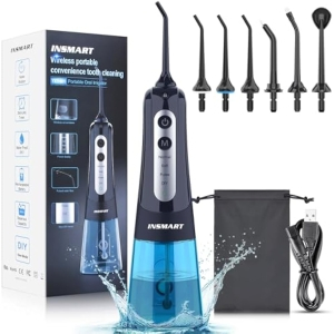 Irrigador Bucal Inalámbrico 300ml +6 Boquillas